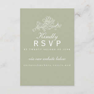 Tulpen-Kaskaden-Flechte-RSVP-Karte Dankeskarte