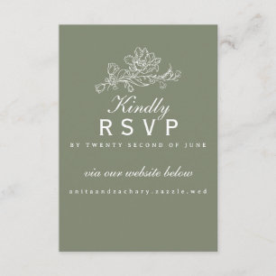 Tulpen-Kaskaden-Moos-RSVP-Karte Dankeskarte
