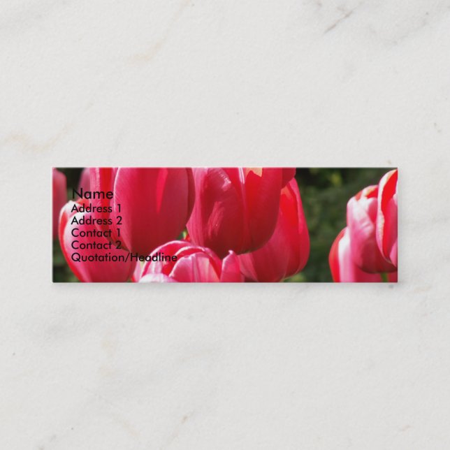 Tulpen Mini Visitenkarte (Vorderseite)