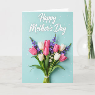 Tulpen Muttertagstrauß Karte