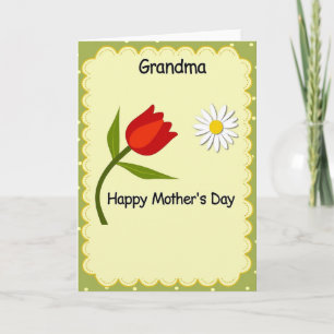 Tulpen-Oma-Muttertagskarte Karte