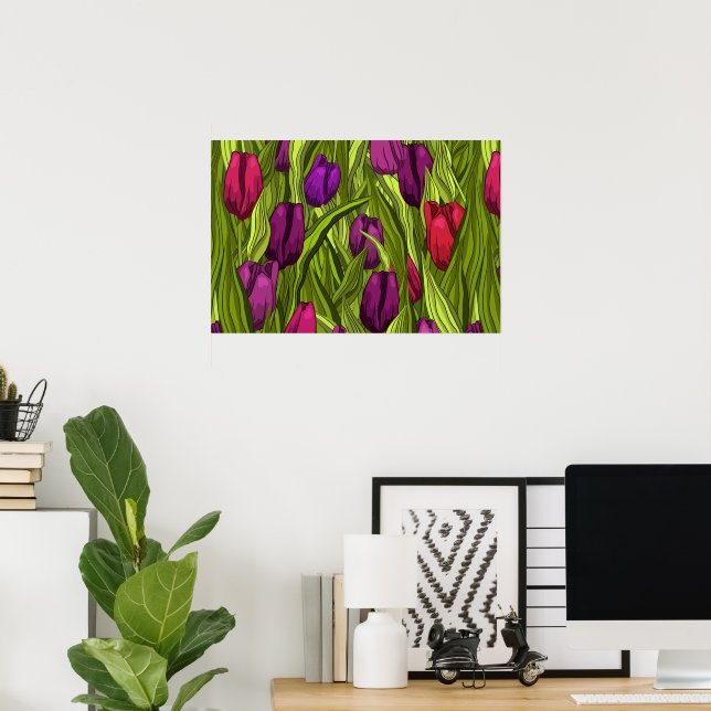 Tulpen Poster (Heimbüro)
