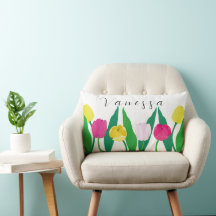 Tulpen Rosa Gelb Lila Grün Modern Anpassen.
