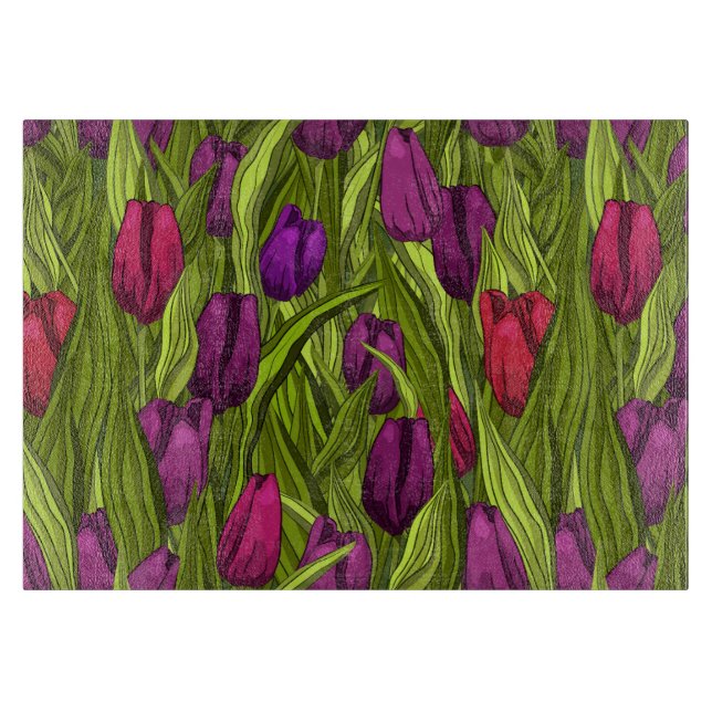 Tulpen Schneidebrett (Vorderseite)