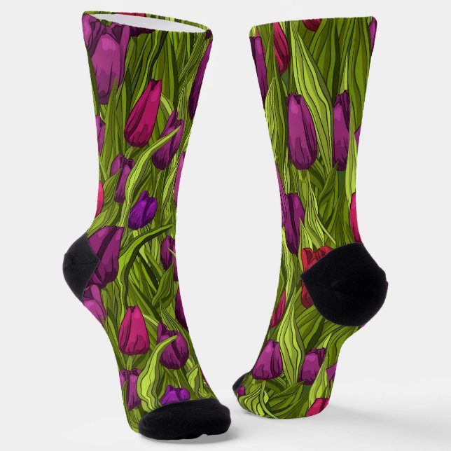 Tulpen Socken (Gewinkelt)