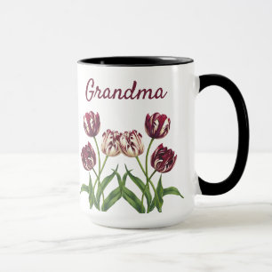 Tulpen-Tasse mit Namen in Bordeauxrot Tasse