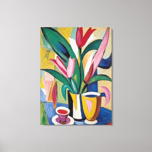 Tulpen-Tempel Paneel #3 Leinwanddruck (Vorderseite)