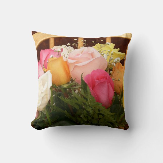 Tulpen u. Rosen-Kissen Kissen (Vorderseite)