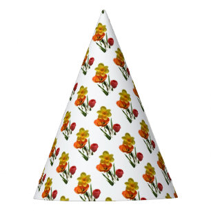 Tulpen und Blume Partyhütchen