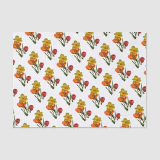 Tulpen und Blume Seidenpapier