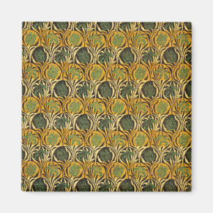 Tulpen- und Lilienmuster (von William Morris) Magnet