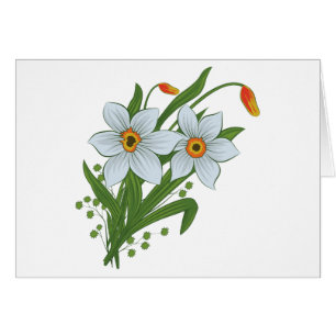 Tulpen und Osterglocken Blumen