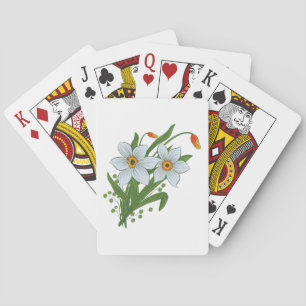 Tulpen und Osterglocken Blumen Spielkarten