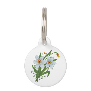 Tulpen und Osterglocken Blumen Tiermarke