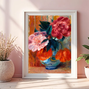 Tulpen und Pfingstrosen im Krug Poster