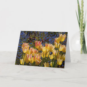Tulpen und Vergissmeinnichte Karte