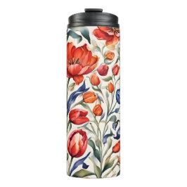 Tulpenblüher WC-Musterdesign Thermosbecher