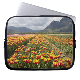 Tulpenfarm in der Nähe von Agassiz, British Columb Laptopschutzhülle