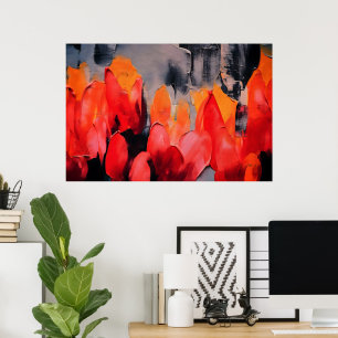 Tulpenfeld – Abstrakte Blumenintensität Poster
