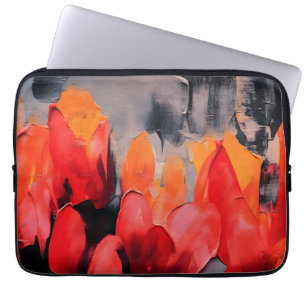 Tulpenfeld – Abstrakte Florale Intensität Laptopschutzhülle