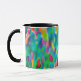 Tulpenfeld-Blumen-Abstrakt-Neon-Dopamin-Farbe Tasse