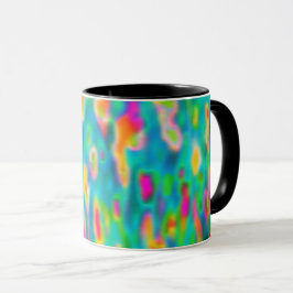 Tulpenfeld-Blumen-Abstrakt-Neon-Dopamin-Farbe Tasse