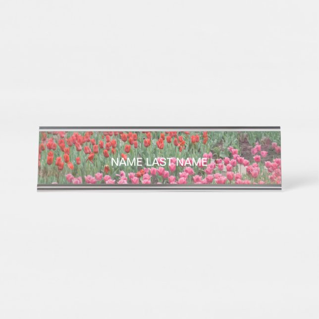 Tulpenfeld Schreibtischnamensplakette (Vorderseite )