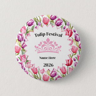 Tulpenfestival-Königspaar-Button-Anstecknadel Button