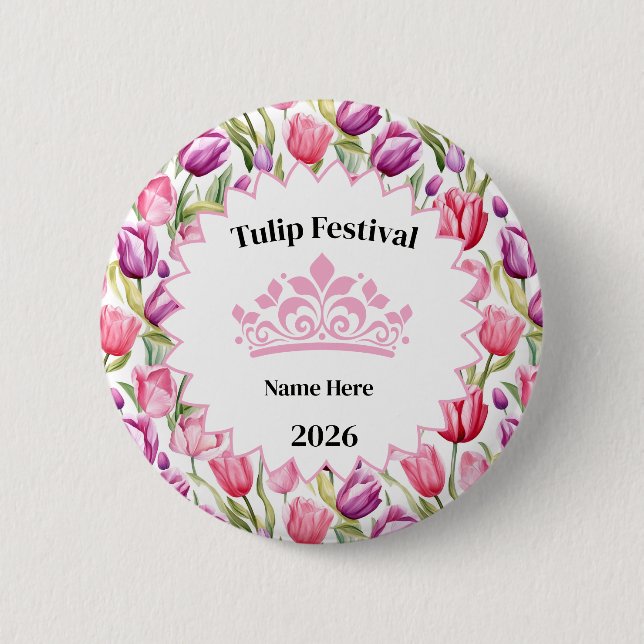 Tulpenfestival-Königspaar-Button-Anstecknadel Button (Vorderseite)