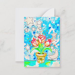Tulpenkunst Mitteilungskarte