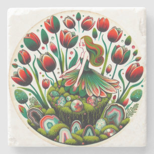 Tulpenmaus Steinuntersetzer