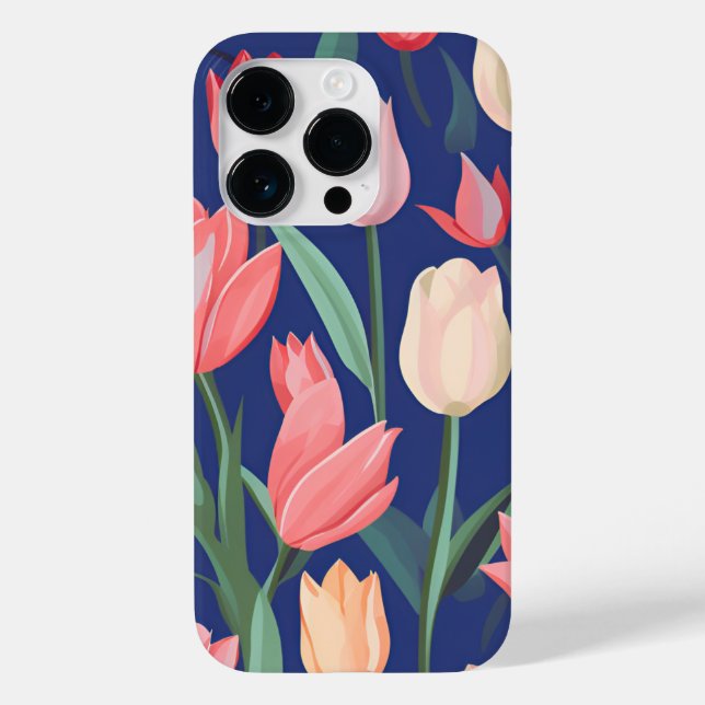 Tulpenmuster Case-Mate iPhone 14 Pro Hülle (Rückseite)