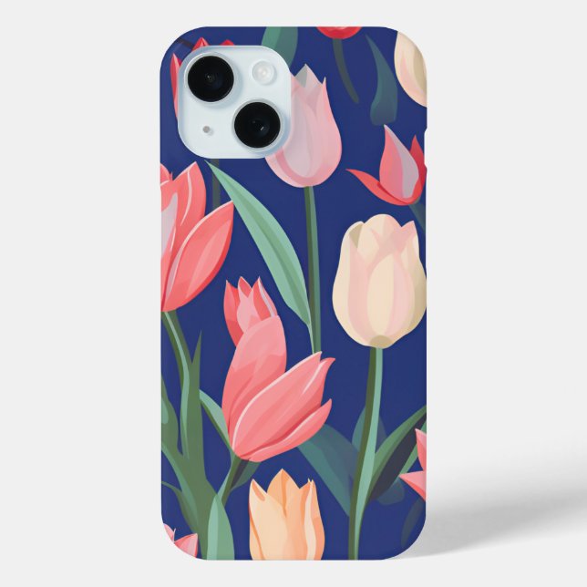 Tulpenmuster Case-Mate iPhone Hülle (Rückseite)