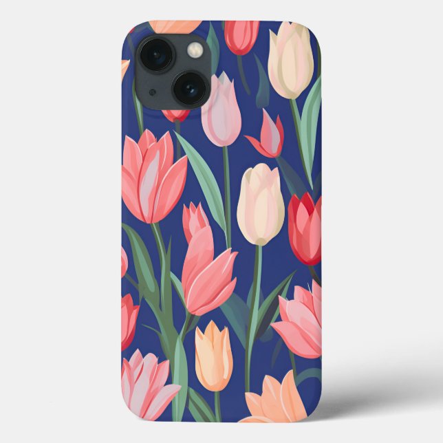 Tulpenmuster Case-Mate iPhone Hülle (Rückseite)