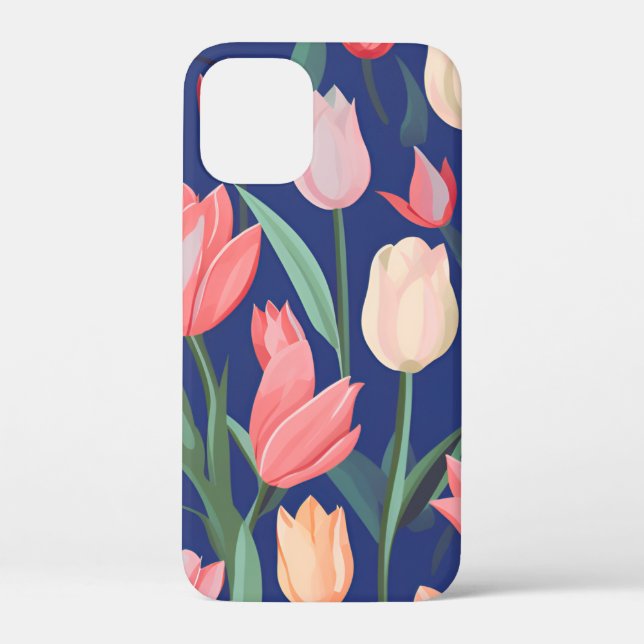 Tulpenmuster Case-Mate iPhone Hülle (Rückseite)
