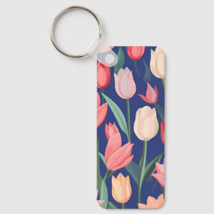 Tulpenmuster Schlüsselanhänger