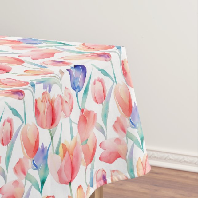 Tulpenmuster Tulpenmuster Tischtuch Tischdecke (Beispiel)