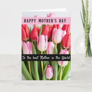 Tulpenmutterkarte mit Punkten Karte