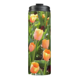 Tulpenorangefeld Thermosbecher