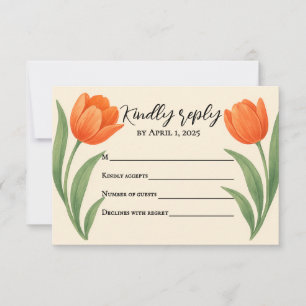 Tulpenparadies Antwortkarte RSVP Karte