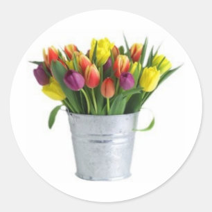 Tulpenpfanne Runder Aufkleber