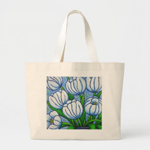 Tulpetranquility-Taschen-Tasche Jumbo Stoffbeutel