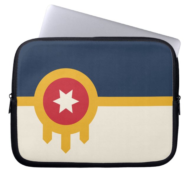 Tulsa City Flag Laptop Sleeve (Vorderseite)