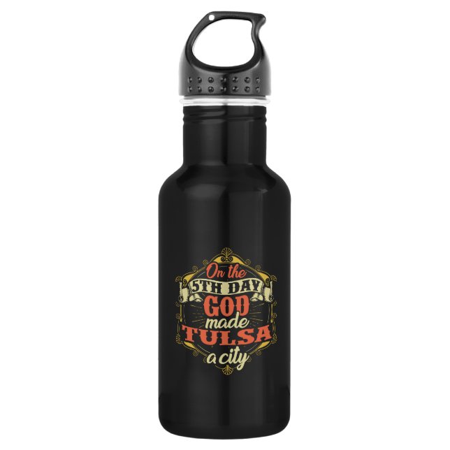 Tulsa Edelstahlflasche (Vorderseite)