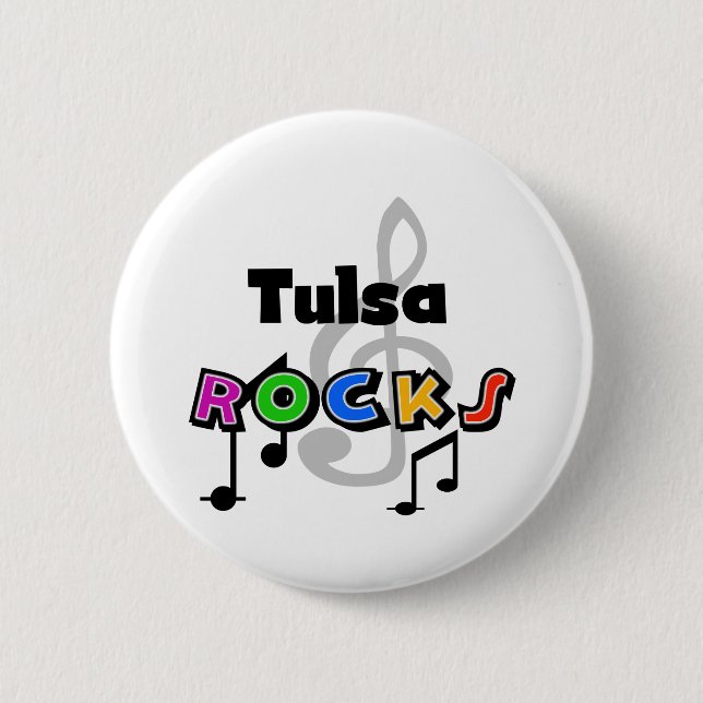 Tulsa-Felsen Button (Vorderseite)