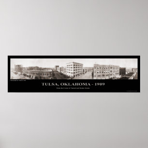 Tulsa, O.K. - panoramische Fotografie - 1909 Poster