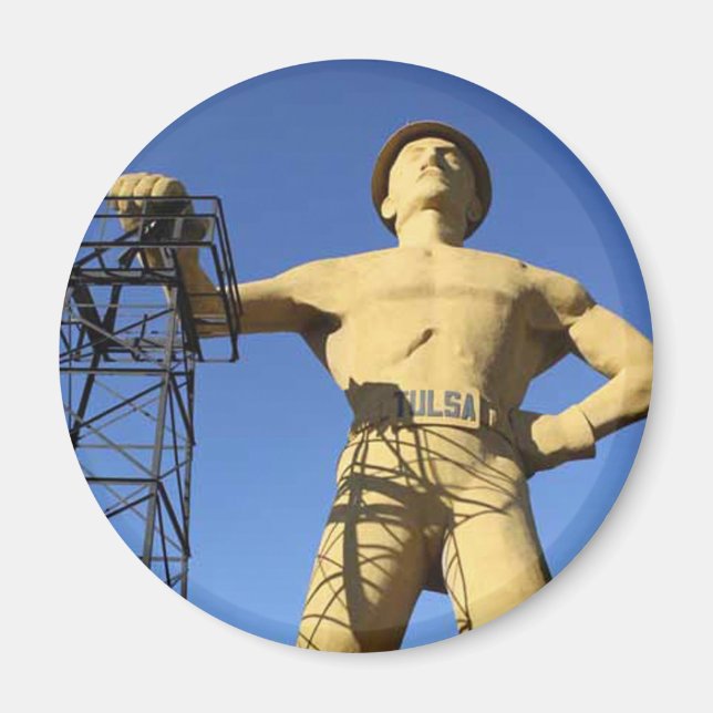 Tulsa, OK Golden Driller Magnet (Vorne)