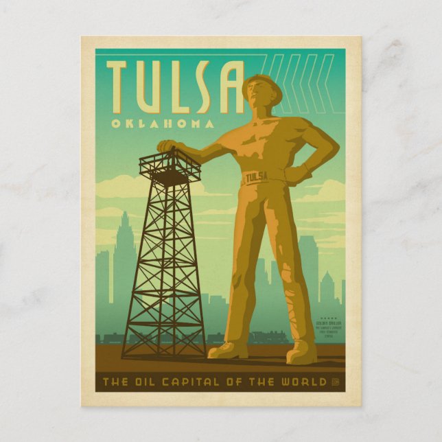 Tulsa, OK - Oil Capital Postkarte (Vorderseite)