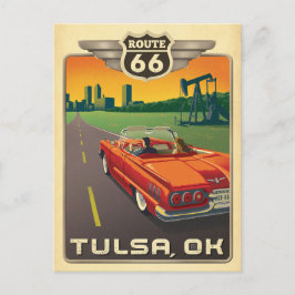Tulsa, OK - Route 66 Postkarte