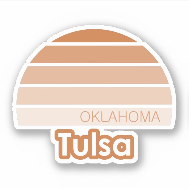 Tulsa Oklahoma Aufkleber (Vorderseite)